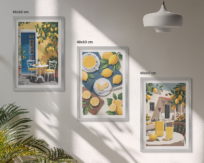 Set om 3 tavlor Patio Sun Lemonade