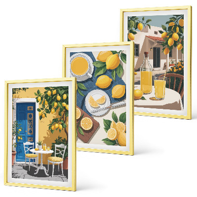 Set om 3 tavlor Patio Sun Lemonade