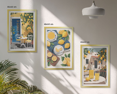Set om 3 tavlor Patio Sun Lemonade