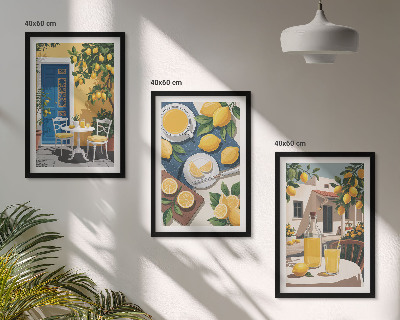 Set om 3 tavlor Patio Sun Lemonade