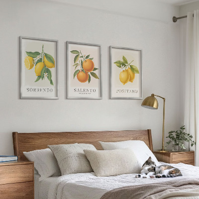 Tavelpaket med ramar Amalfi citroner och apelsiner