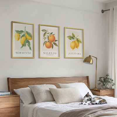 Tavelpaket med ramar Amalfi citroner och apelsiner