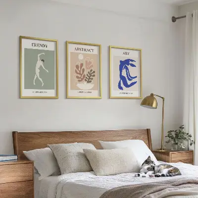 Matisses eleganta växtfigurer tavelset till soffväggen