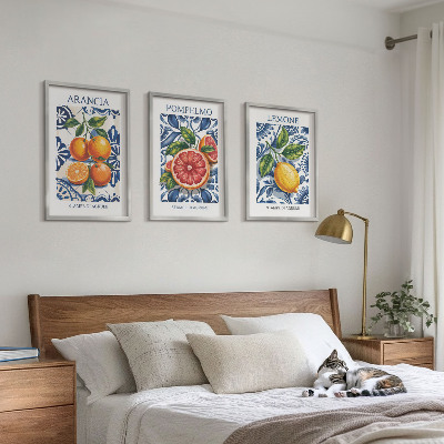 Tavelpaket med ramar Italienska citrusmodeposters