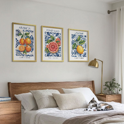 Tavelpaket med ramar Italienska citrusmodeposters