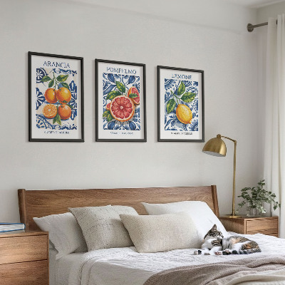 Tavelpaket med ramar Italienska citrusmodeposters