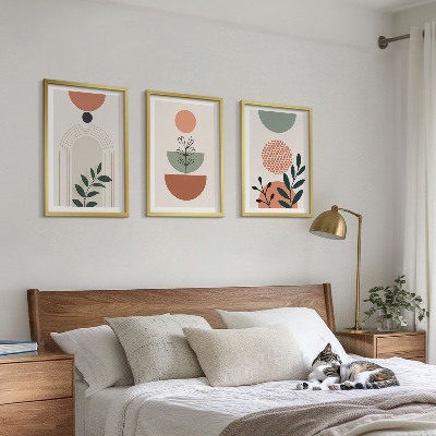 Tavelpaket med ramar Moderna växtmotiv
