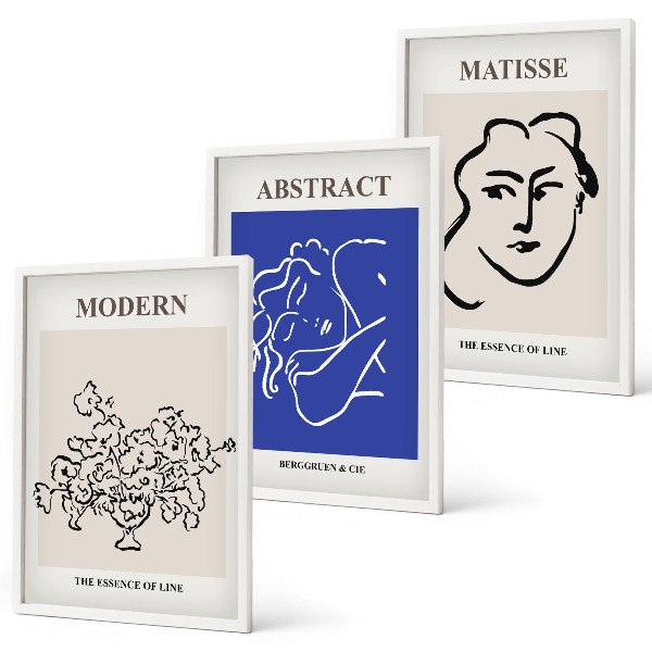 Tavelpaket med ramar Matisses moderna affischer
