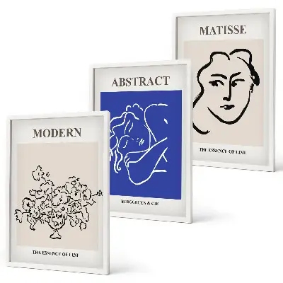 Moderna Matisse-affischer tavelset med ramar