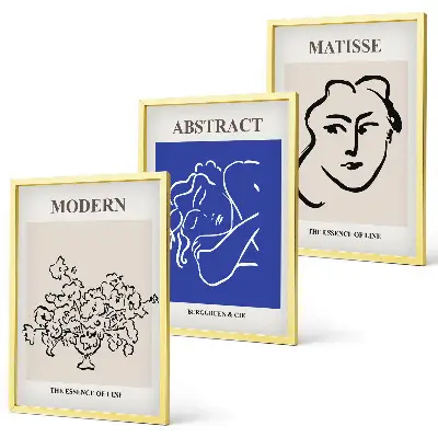 Moderna Matisse-affischer tavelset med ramar