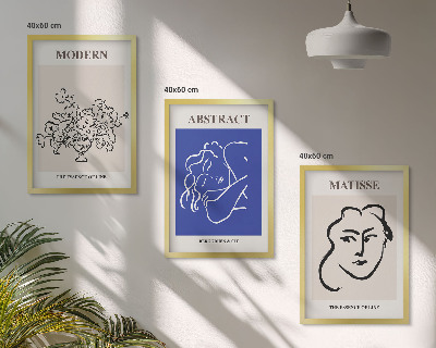 Tavelpaket med ramar Matisses moderna affischer