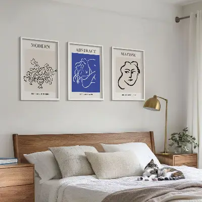 Moderna Matisse-affischer tavelset med ramar