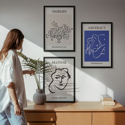 Tavelpaket med ramar Matisses moderna affischer