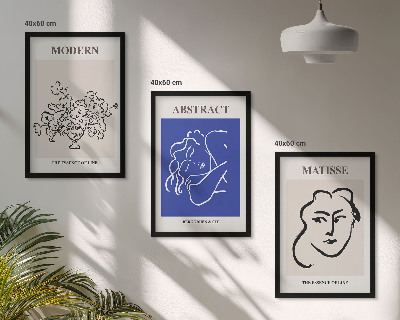 Tavelpaket med ramar Matisses moderna affischer