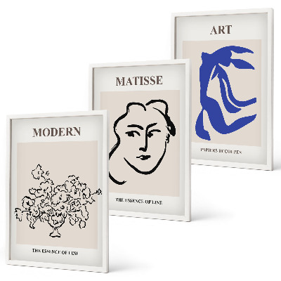 Tavelpaket med ramar Abstrakta minimalistiska posters