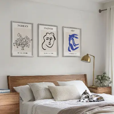 Abstrakta minimalistiska posters tavelväggar med ramar