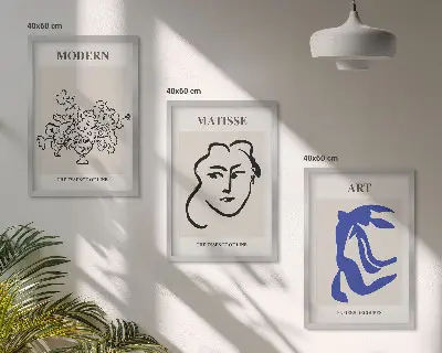 Abstrakta minimalistiska posters tavelväggar med ramar
