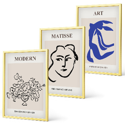 Tavelpaket med ramar Abstrakta minimalistiska posters