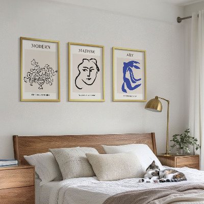 Tavelpaket med ramar Abstrakta minimalistiska posters