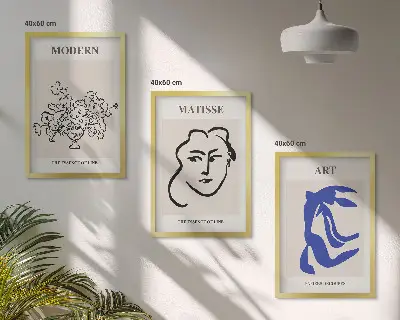 Abstrakta minimalistiska posters tavelväggar med ramar