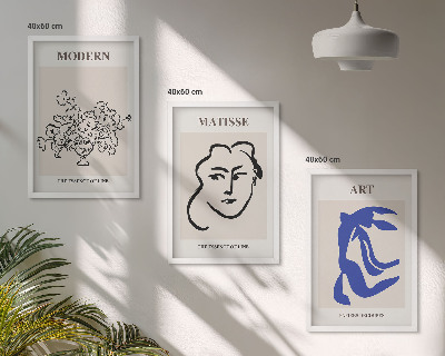 Tavelpaket med ramar Abstrakta minimalistiska posters