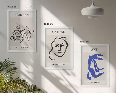 Abstrakta minimalistiska posters tavelväggar med ramar