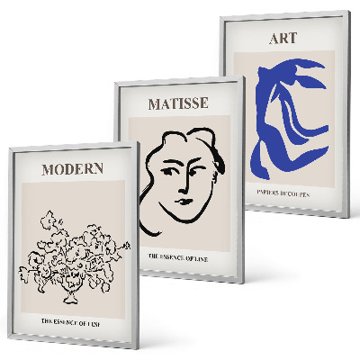 Tavelpaket med ramar Abstrakta minimalistiska posters