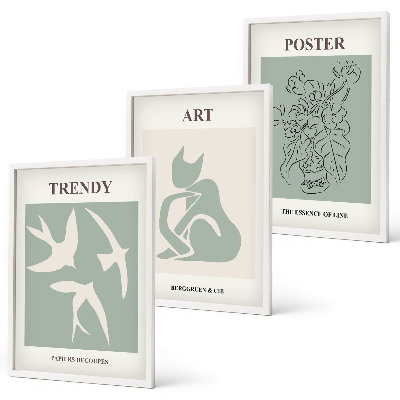 Set om 3 tavlor Matisses snygga illustrationer