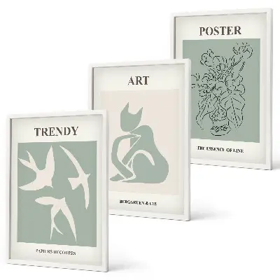 Matisse illustrationer set om 3 tavlor