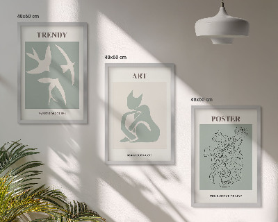Set om 3 tavlor Matisses snygga illustrationer