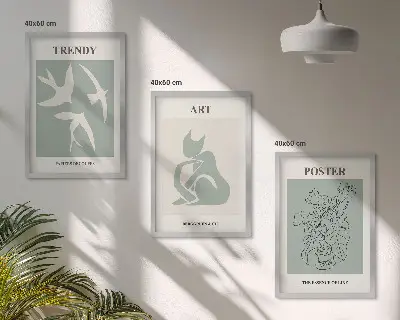 Matisse illustrationer set om 3 tavlor