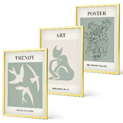 Matisse illustrationer set om 3 tavlor