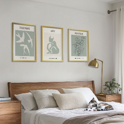 Set om 3 tavlor Matisses snygga illustrationer