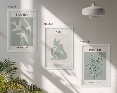Set om 3 tavlor Matisses snygga illustrationer