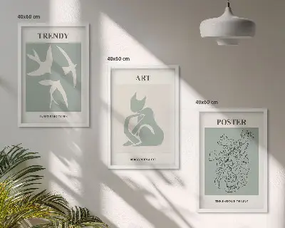 Matisse illustrationer set om 3 tavlor