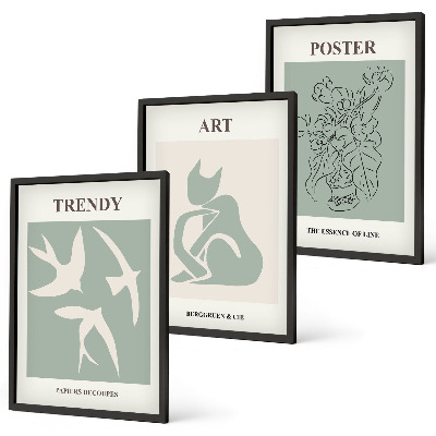 Set om 3 tavlor Matisses snygga illustrationer