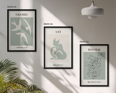 Set om 3 tavlor Matisses snygga illustrationer