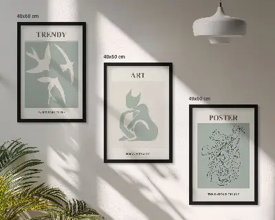 Matisse illustrationer set om 3 tavlor