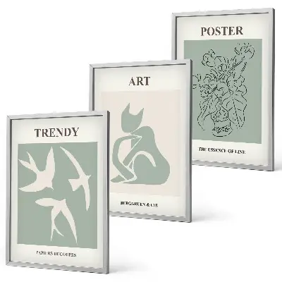 Matisse illustrationer set om 3 tavlor
