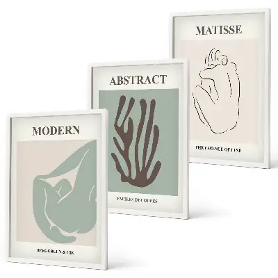 Abstrakta tavlor av Matisse tavelset för väggen ovanför soffan