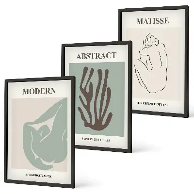 Abstrakta tavlor av Matisse tavelset för väggen ovanför soffan