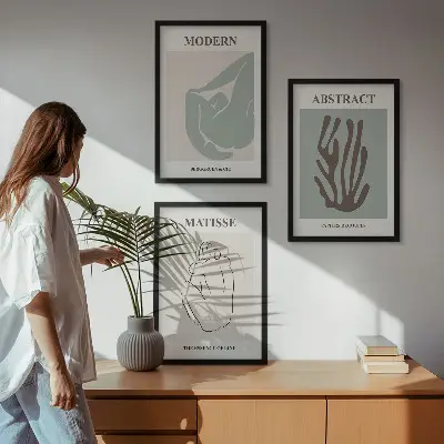 Abstrakta tavlor av Matisse tavelset för väggen ovanför soffan