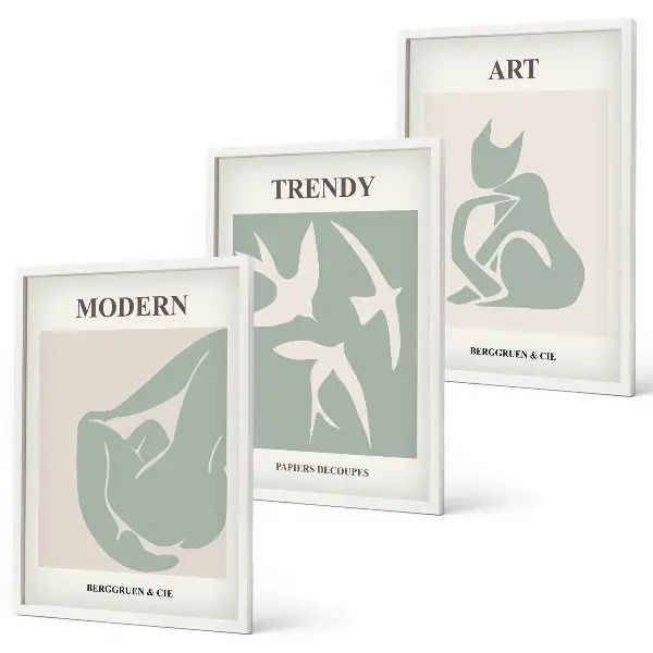 Matisse abstrakta figurer set om 3 tavlor