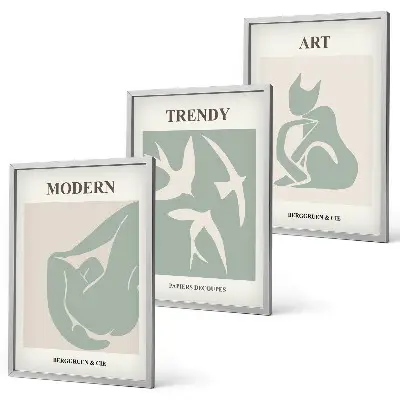 Matisse abstrakta figurer set om 3 tavlor