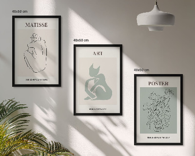 Tavelset ovanför soffa Matisse Grön Beige Posters