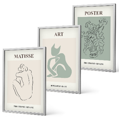 Tavelset ovanför soffa Matisse Grön Beige Posters