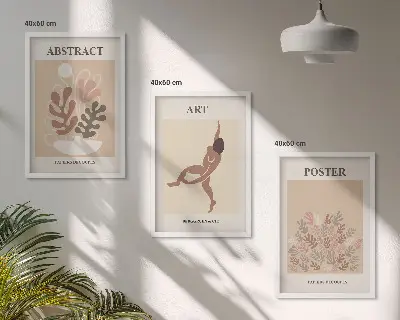 Tavelset i Matisses stil väggdekoration för placering ovanför soffa