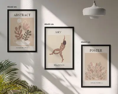 Tavelset i Matisses stil väggdekoration för placering ovanför soffa