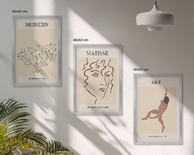 Tavelpaket med ramar Snygg grafik blommor karaktärer