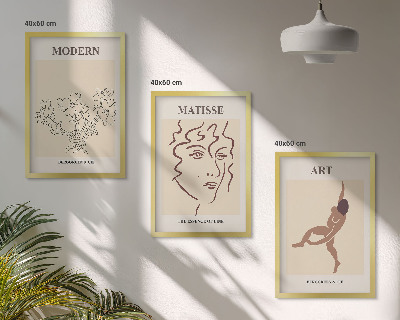 Tavelpaket med ramar Snygg grafik blommor karaktärer